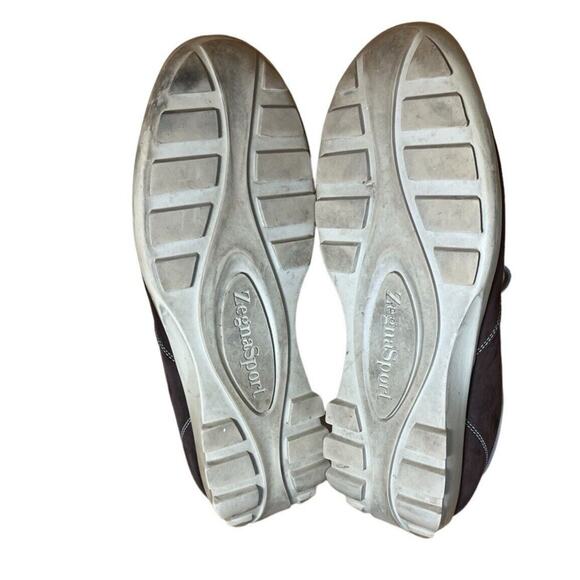 Zegna Sport Oxford Sneaker Shoes Made In Italy Mens 7.5 Brown Cream Lace Up - Picture 8 of 9